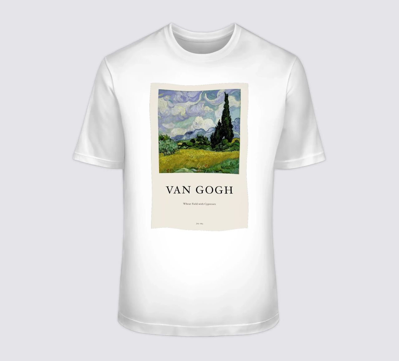 van Gogh - Wheat Field with Cypresses T-Shirt von Vintage by JUNIQE