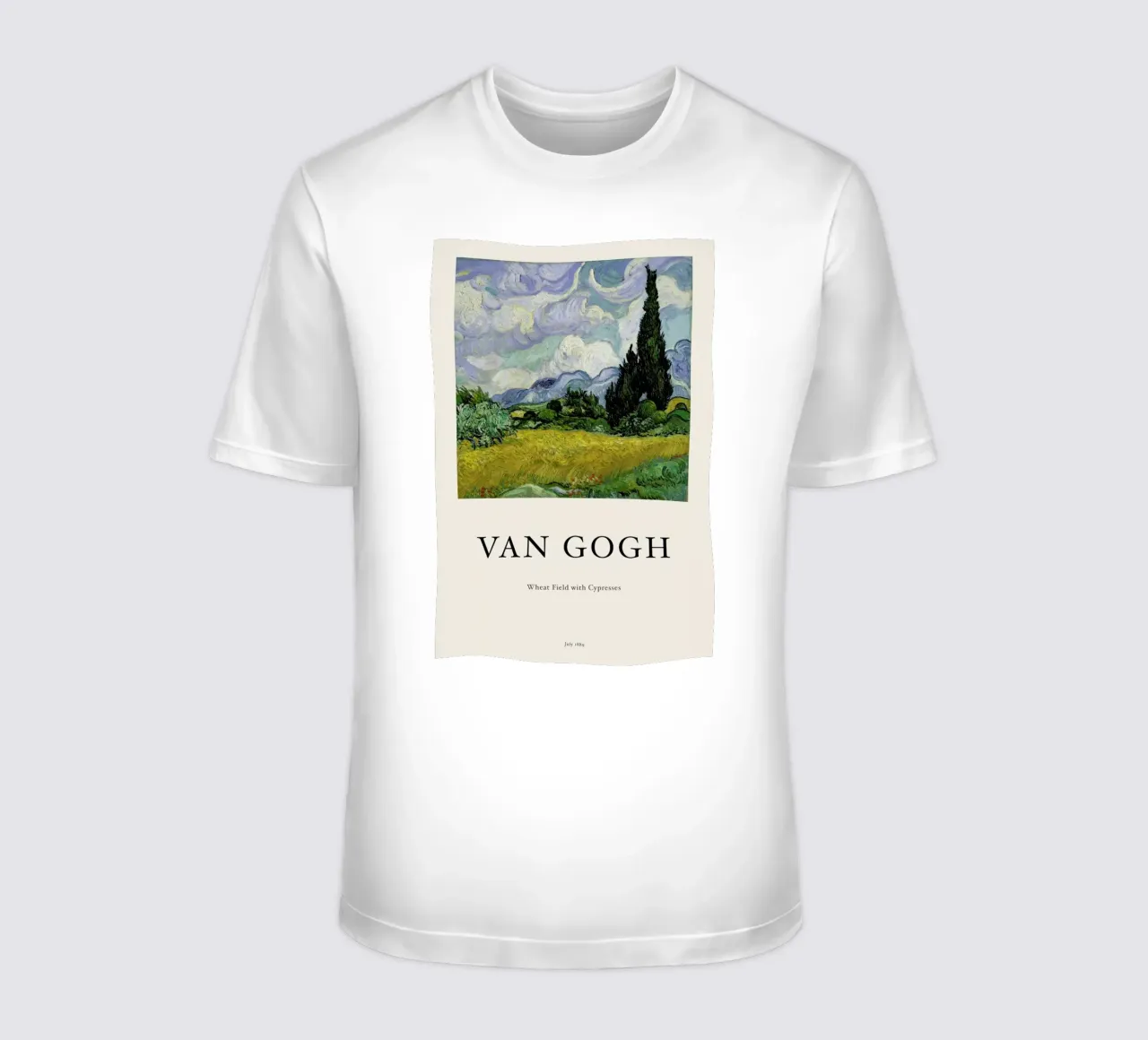 van Gogh - Wheat Field with Cypresses t-shirt van Vintage by JUNIQE