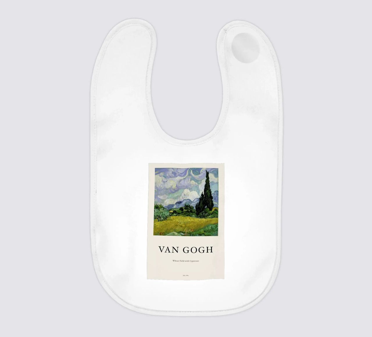 van Gogh - Wheat Field with Cypresses Babylätzchen von Vintage by JUNIQE