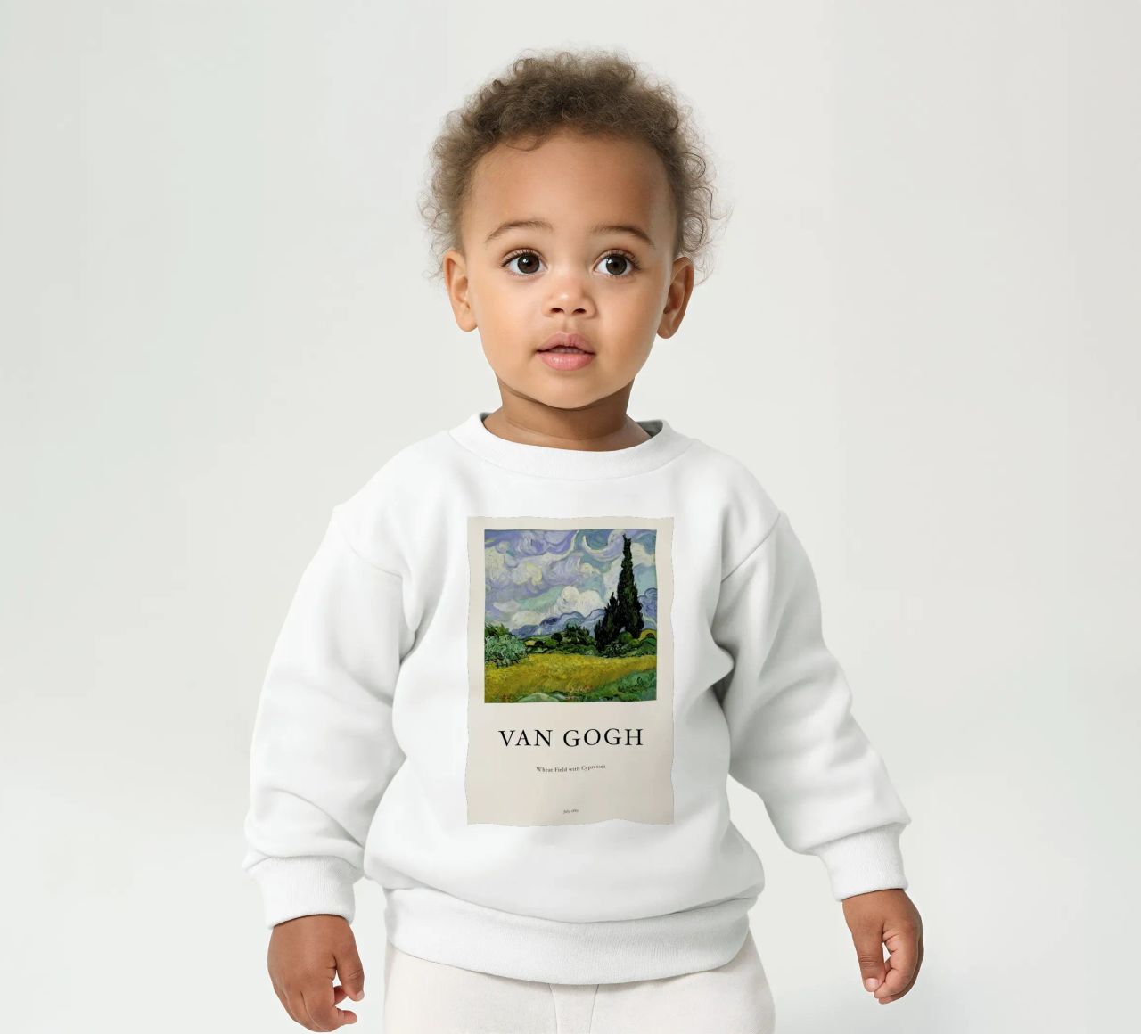 van Gogh - Wheat Field with Cypresses felpa neonato da Vintage by JUNIQE