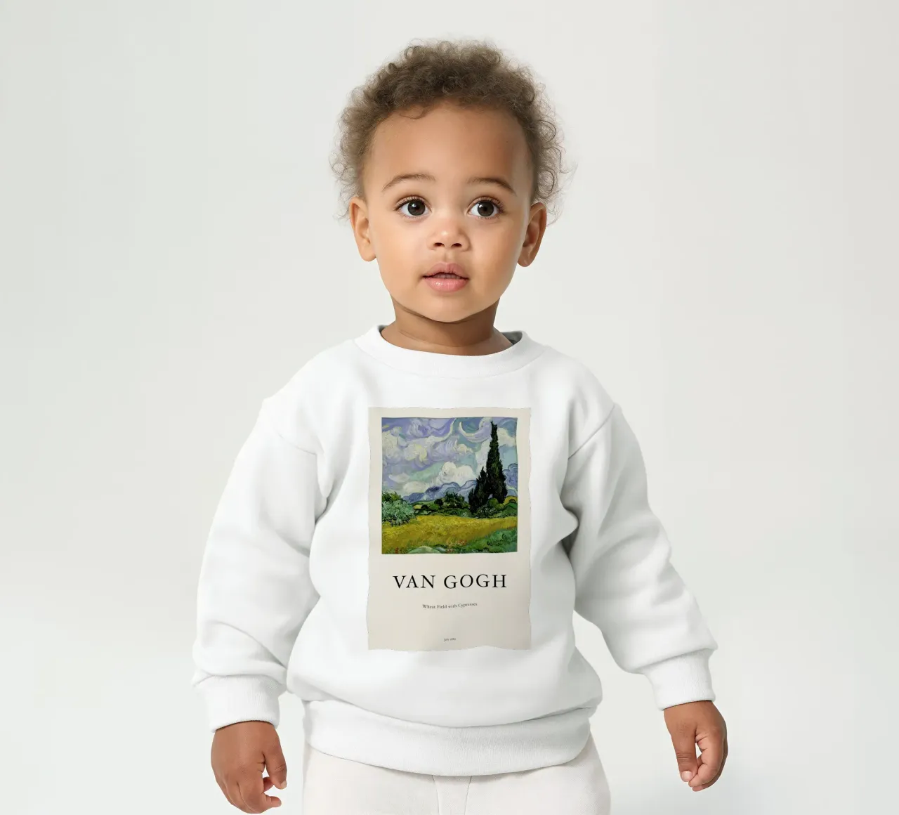 van Gogh - Wheat Field with Cypresses sweat pour bébé de Vintage by JUNIQE