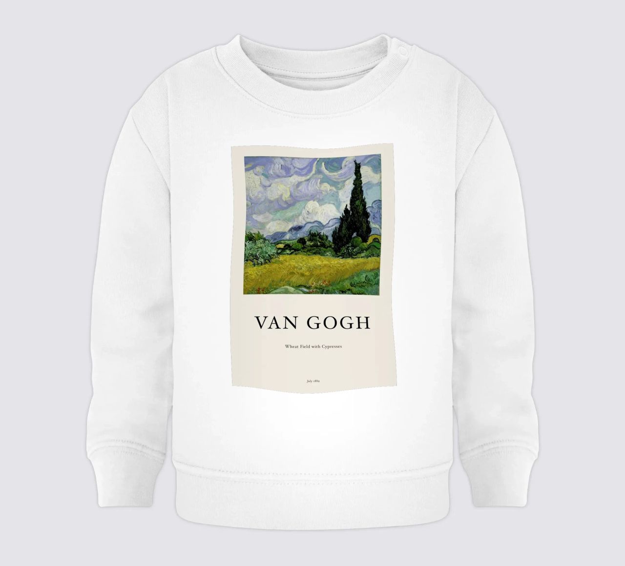 van Gogh - Wheat Field with Cypresses felpa neonato da Vintage by JUNIQE