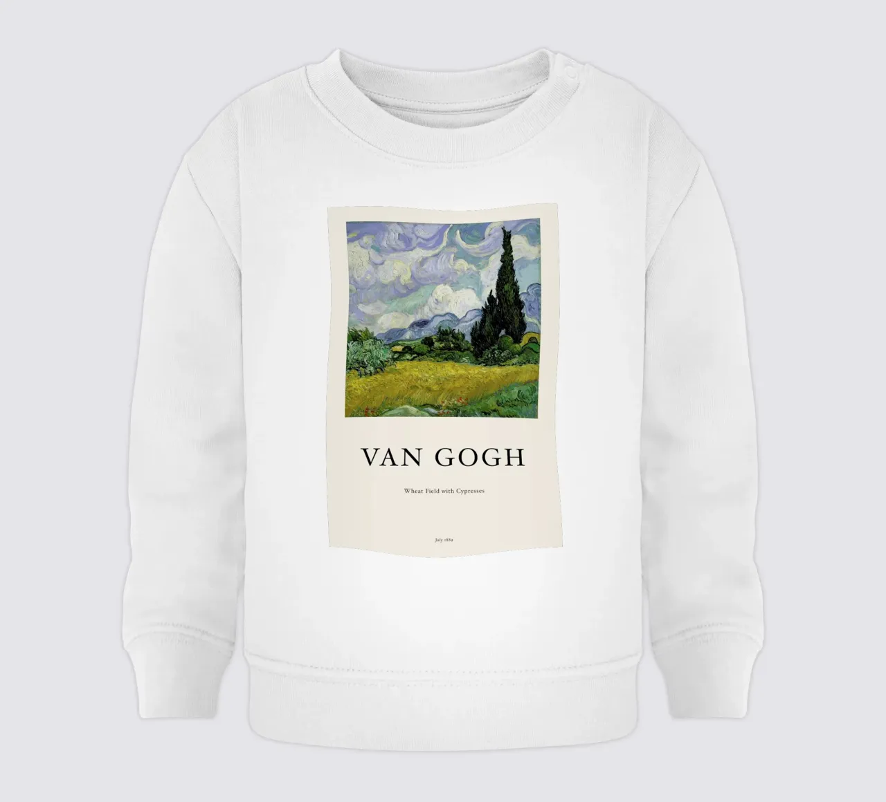 van Gogh - Wheat Field with Cypresses felpa neonato da Vintage by JUNIQE