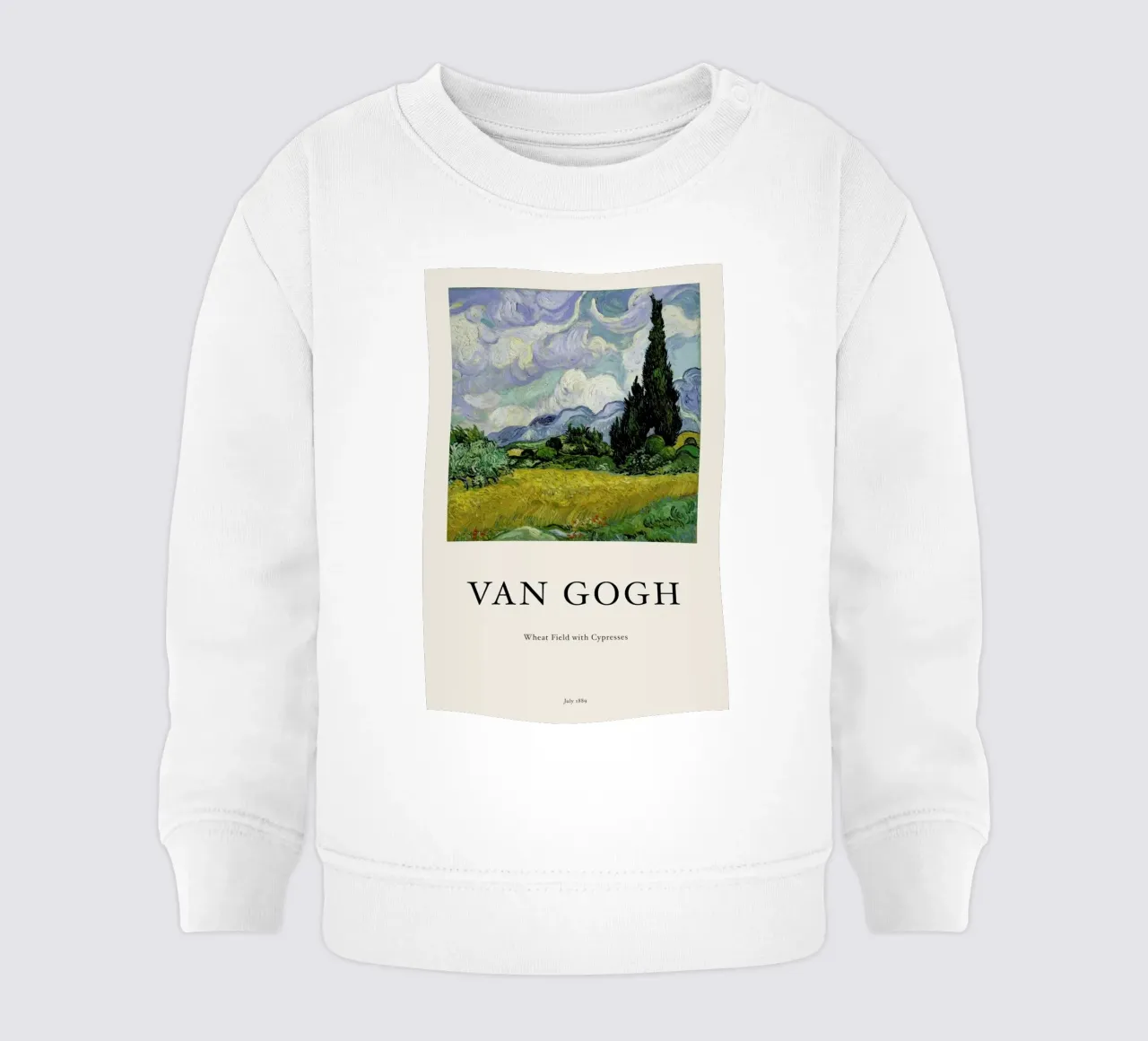 van Gogh - Wheat Field with Cypresses sweat pour bébé de Vintage by JUNIQE