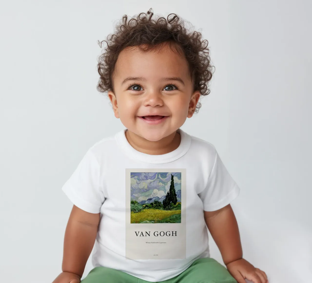 van Gogh - Wheat Field with Cypresses camiseta de bebé de Vintage by JUNIQE