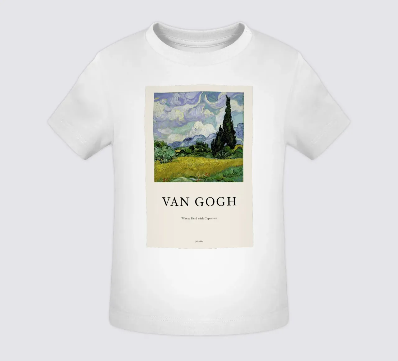 van Gogh - Wheat Field with Cypresses maglietta neonato da Vintage by JUNIQE