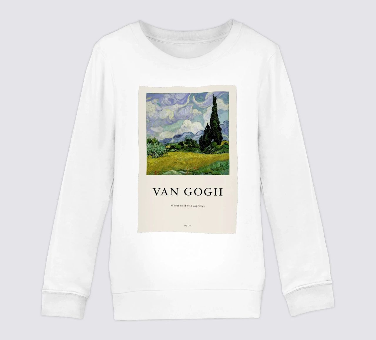 van Gogh - Wheat Field with Cypresses felpa bambino da Vintage by JUNIQE