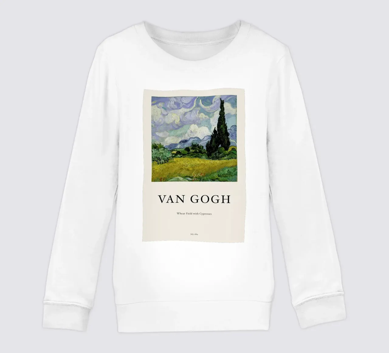 van Gogh - Wheat Field with Cypresses sudadera para niño de Vintage by JUNIQE