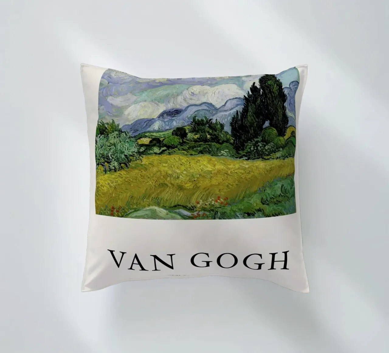 van Gogh - Wheat Field with Cypresses kussen van Vintage by JUNIQE