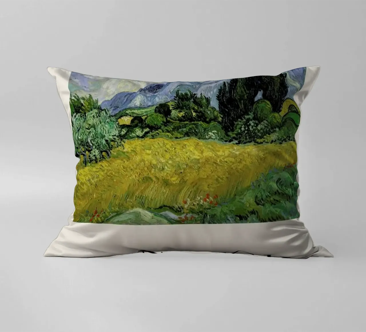 van Gogh - Wheat Field with Cypresses cuscino da Vintage by JUNIQE