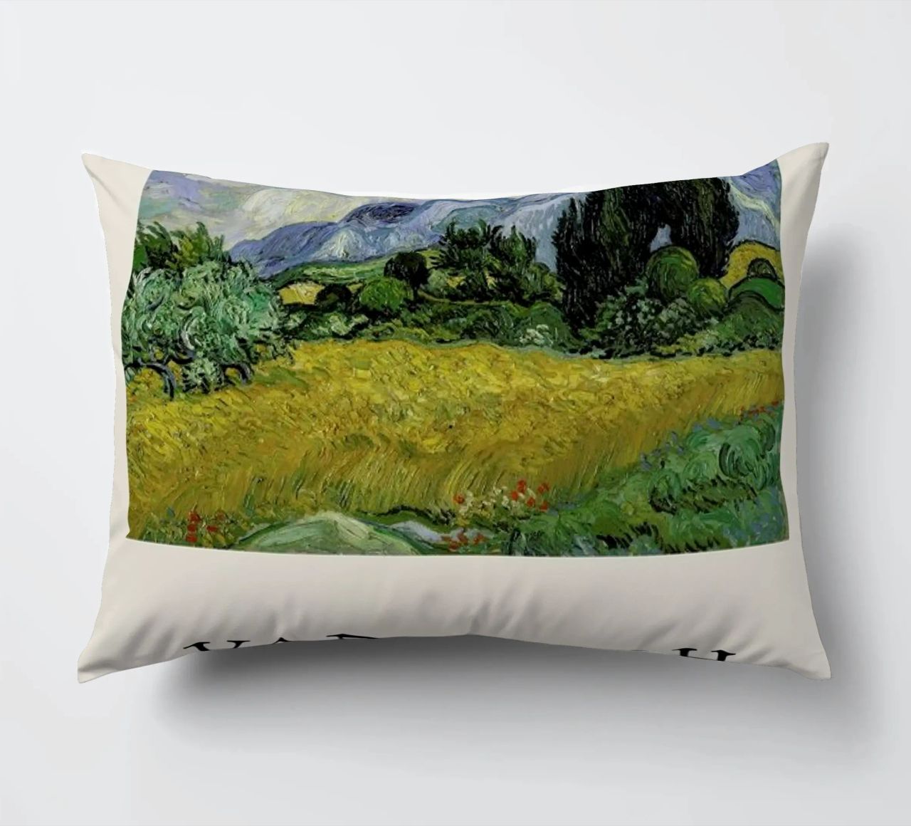 van Gogh - Wheat Field with Cypresses cuscino da Vintage by JUNIQE