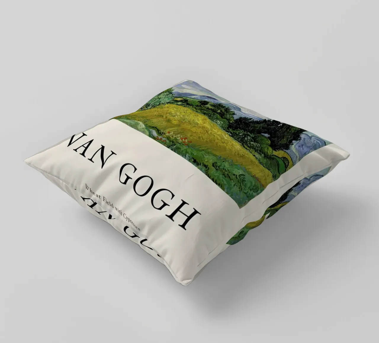 van Gogh - Wheat Field with Cypresses cuscino da Vintage by JUNIQE