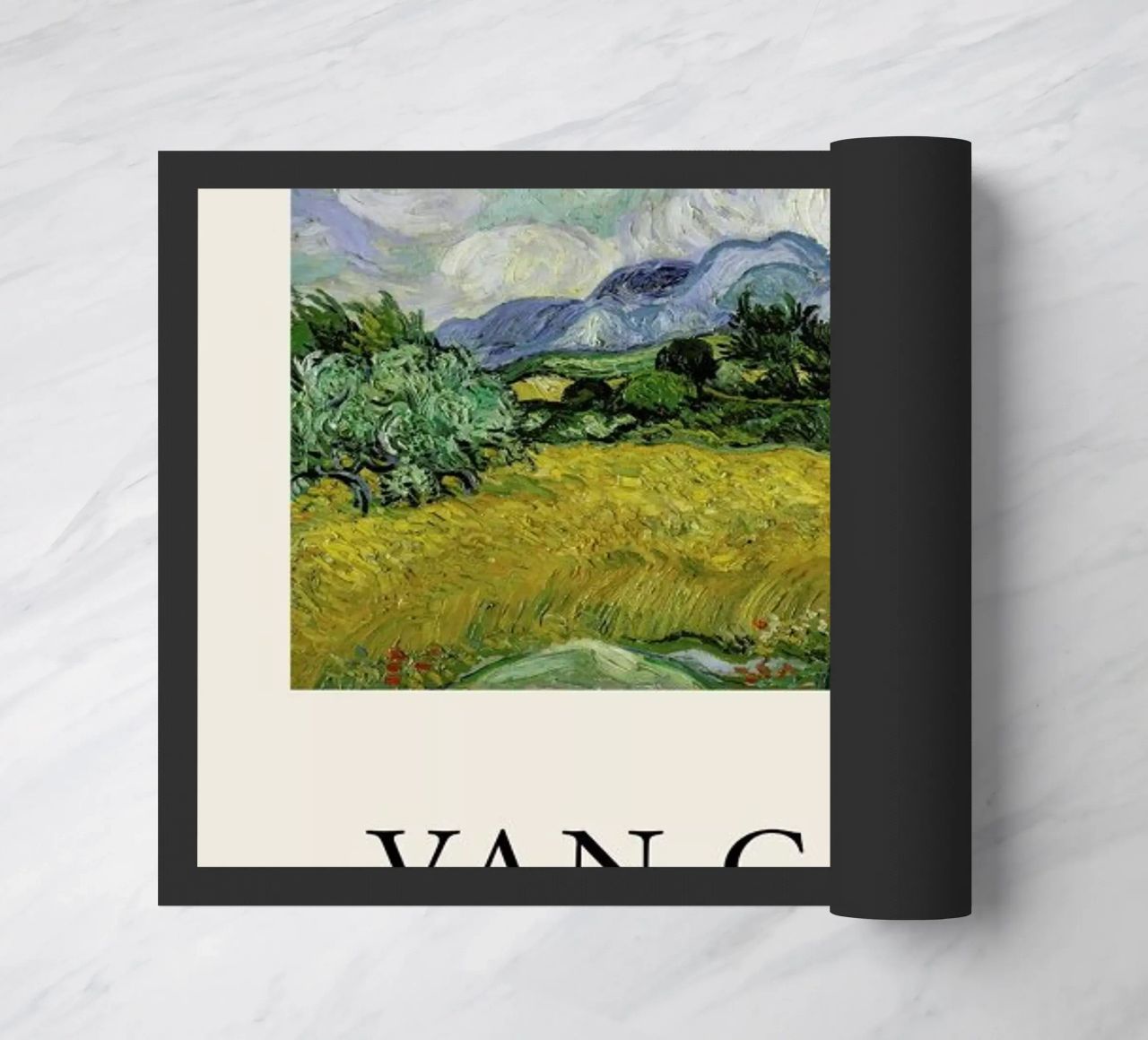 van Gogh - Wheat Field with Cypresses zerbino da Vintage by JUNIQE