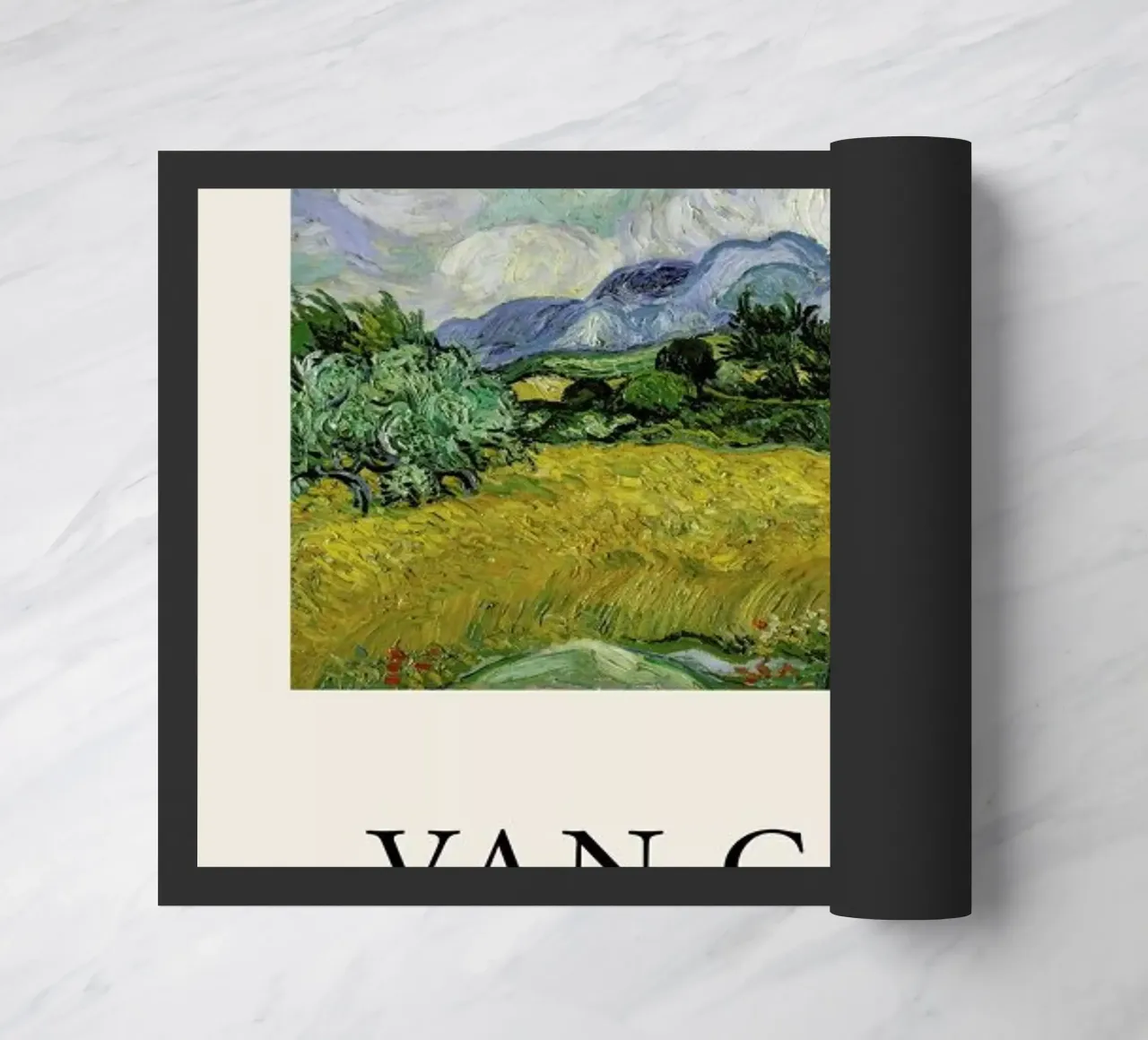 van Gogh - Wheat Field with Cypresses zerbino da Vintage by JUNIQE