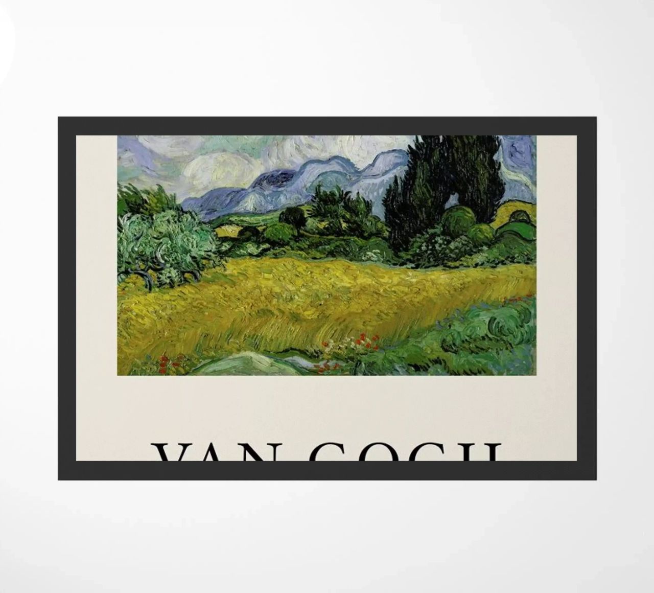 van Gogh - Wheat Field with Cypresses zerbino da Vintage by JUNIQE