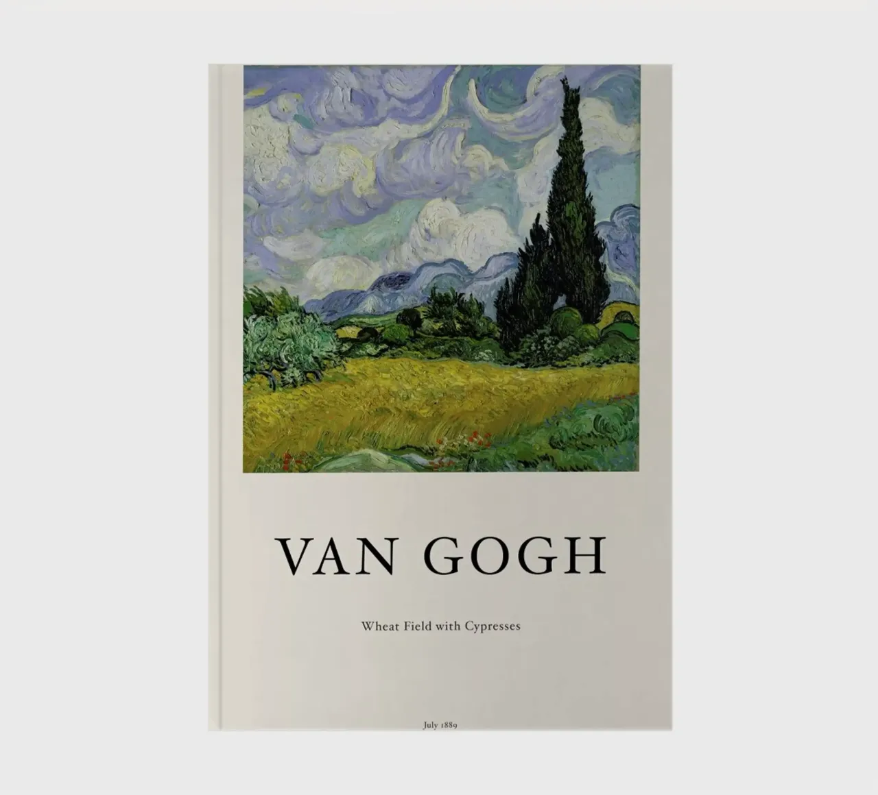 van Gogh - Wheat Field with Cypresses notebook by Vintage by JUNIQE