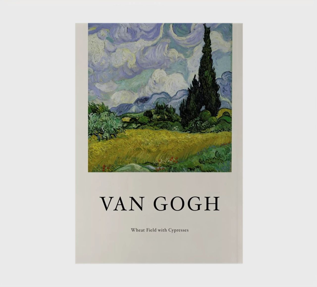 van Gogh - Wheat Field with Cypresses notebook by Vintage by JUNIQE