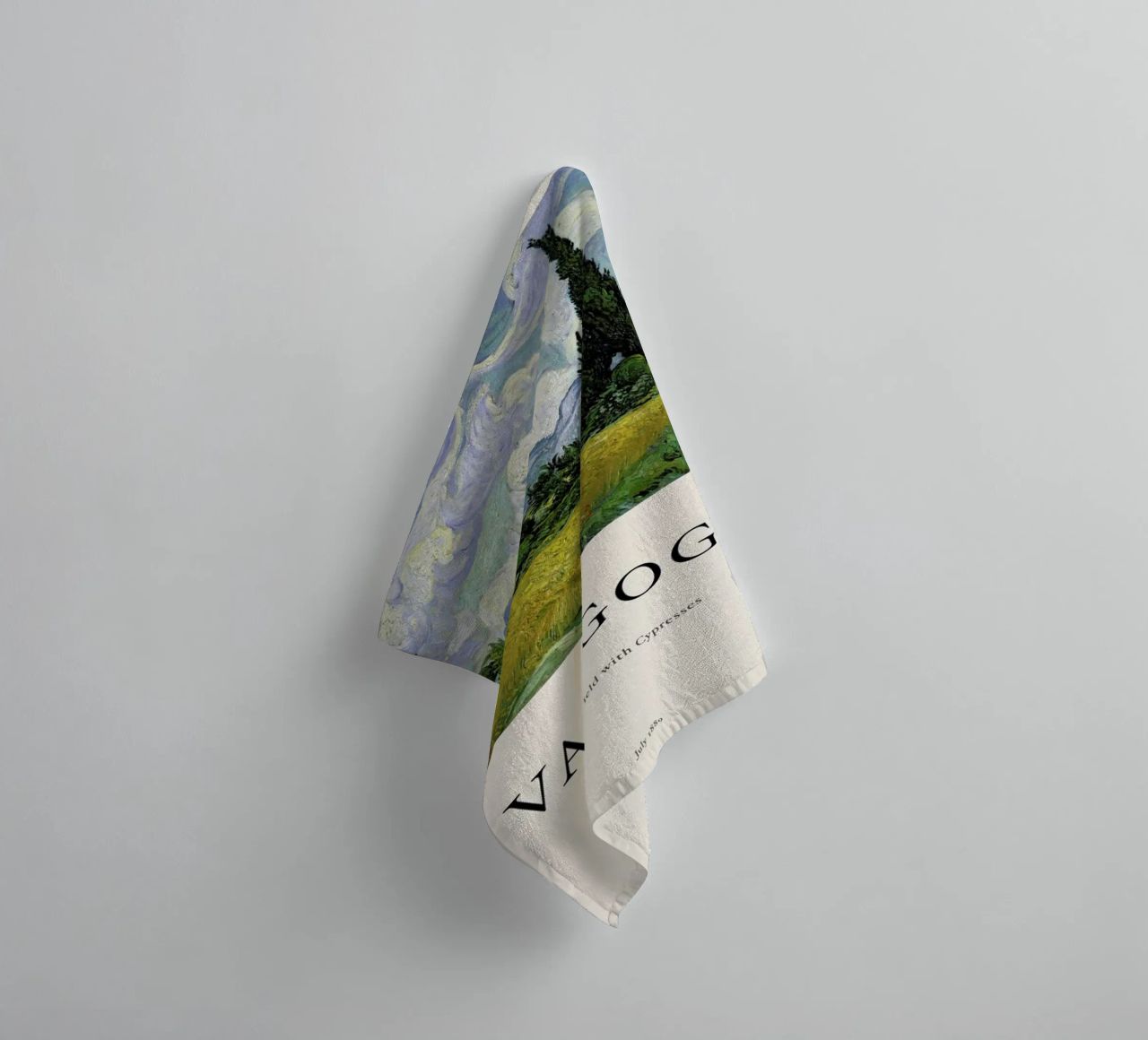 van Gogh - Wheat Field with Cypresses Handtuch von Vintage by JUNIQE
