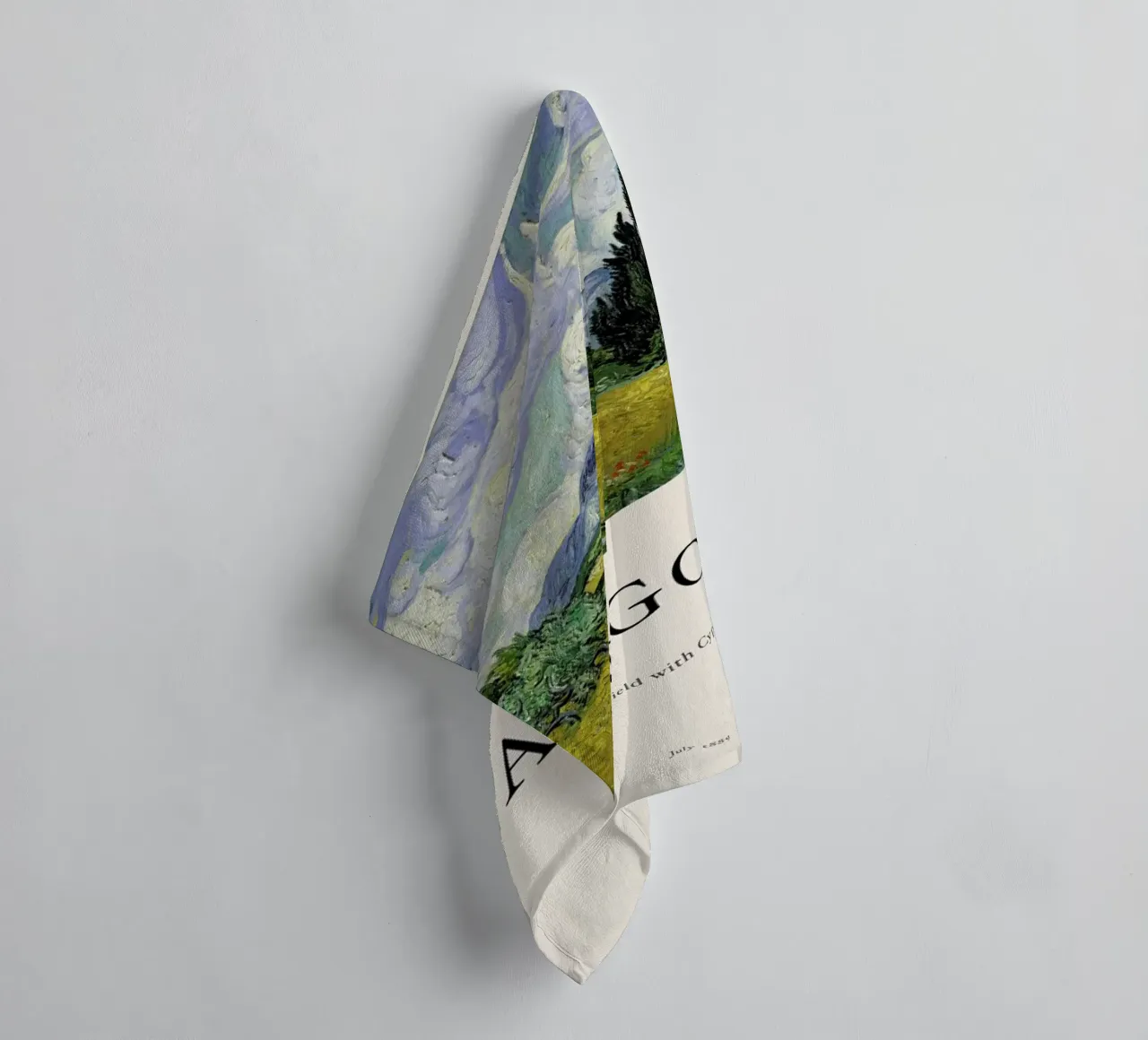 van Gogh - Wheat Field with Cypresses asciugamano da bagno da Vintage by JUNIQE