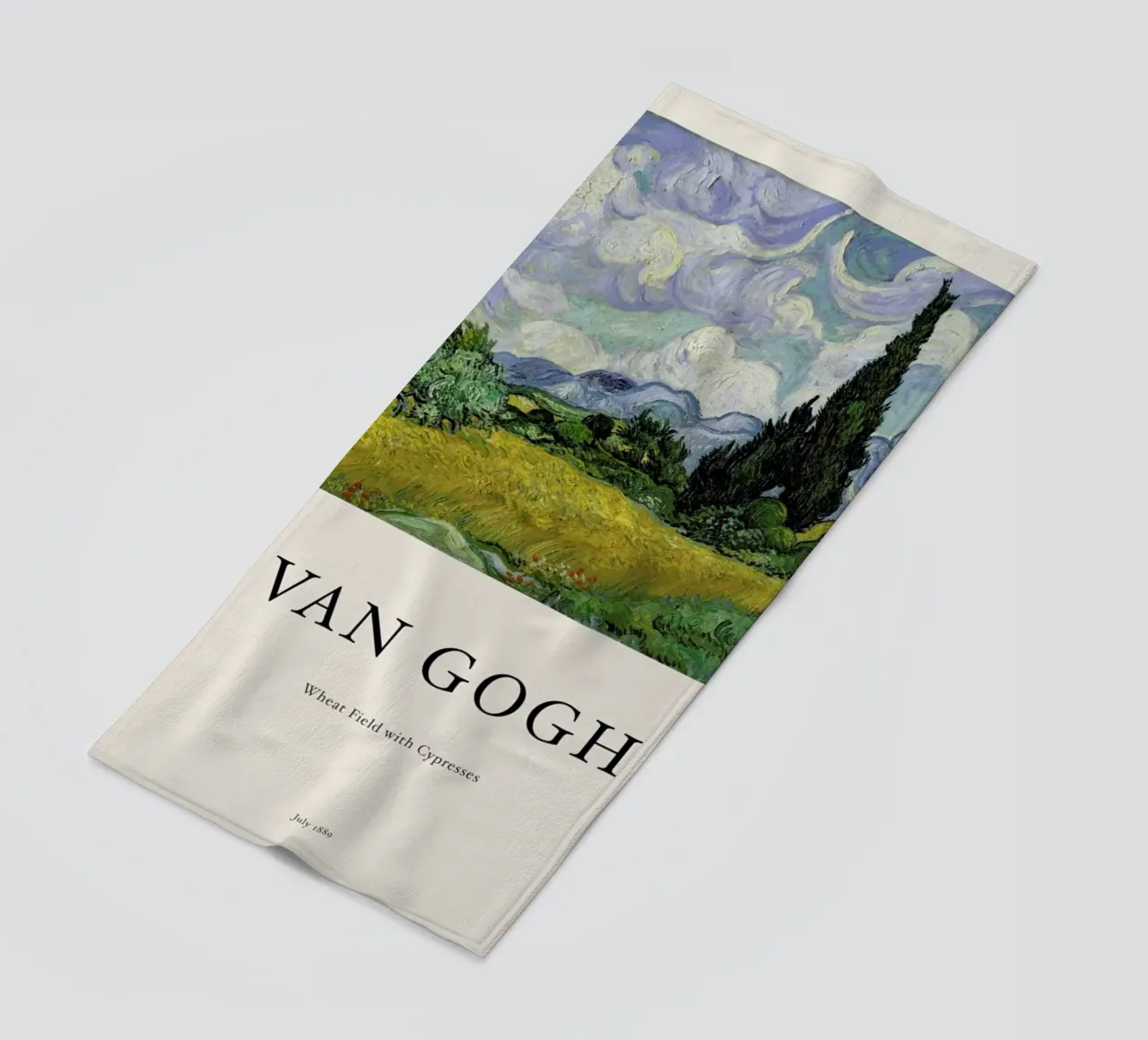 van Gogh - Wheat Field with Cypresses telo mare da Vintage by JUNIQE