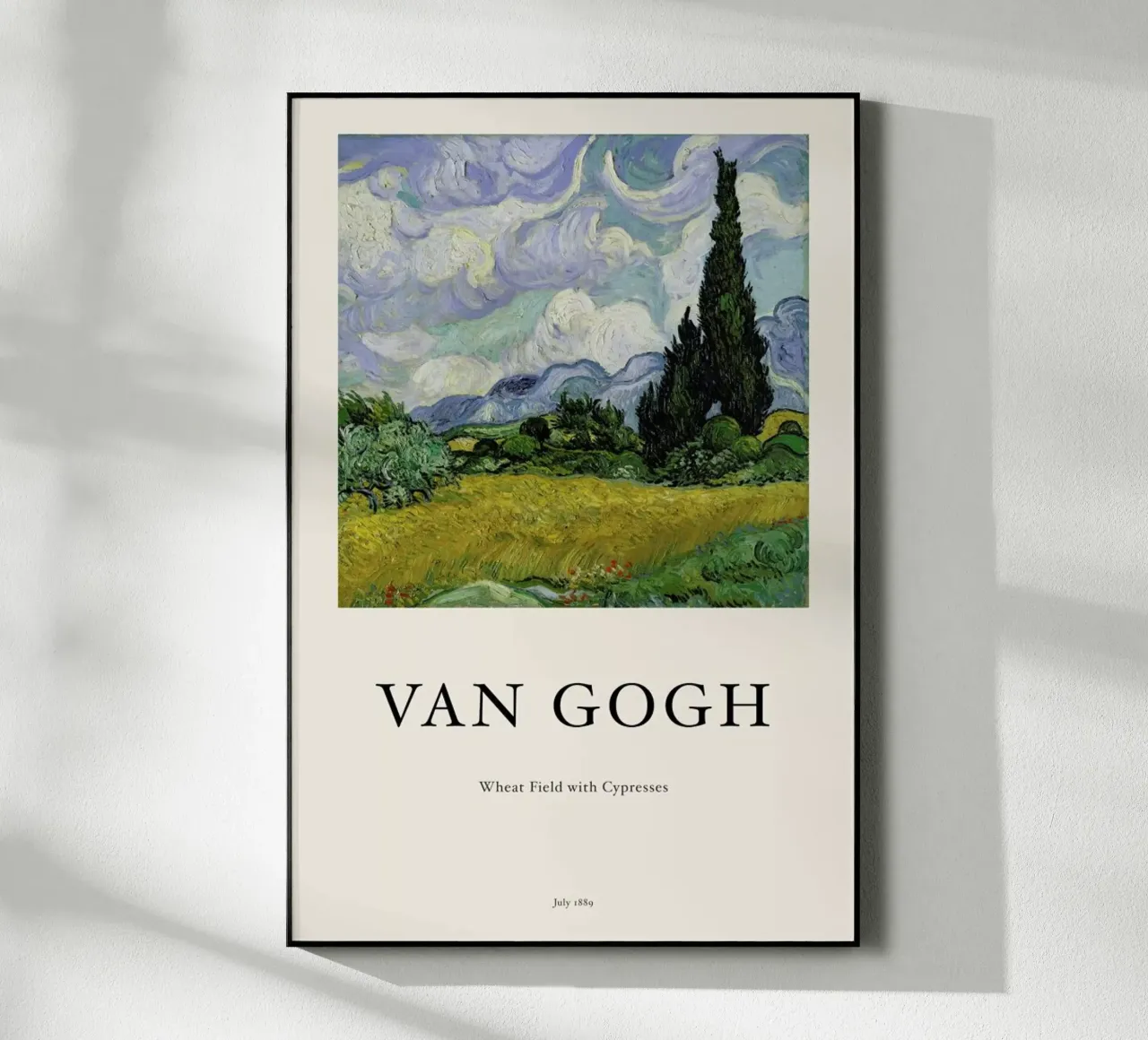 van Gogh - Wheat Field with Cypresses plexiglass da Vintage by JUNIQE