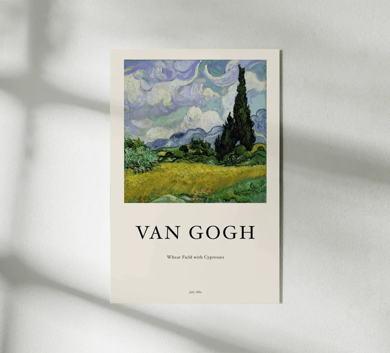 van Gogh - Wheat Field with Cypresses plexiglass da Vintage by JUNIQE