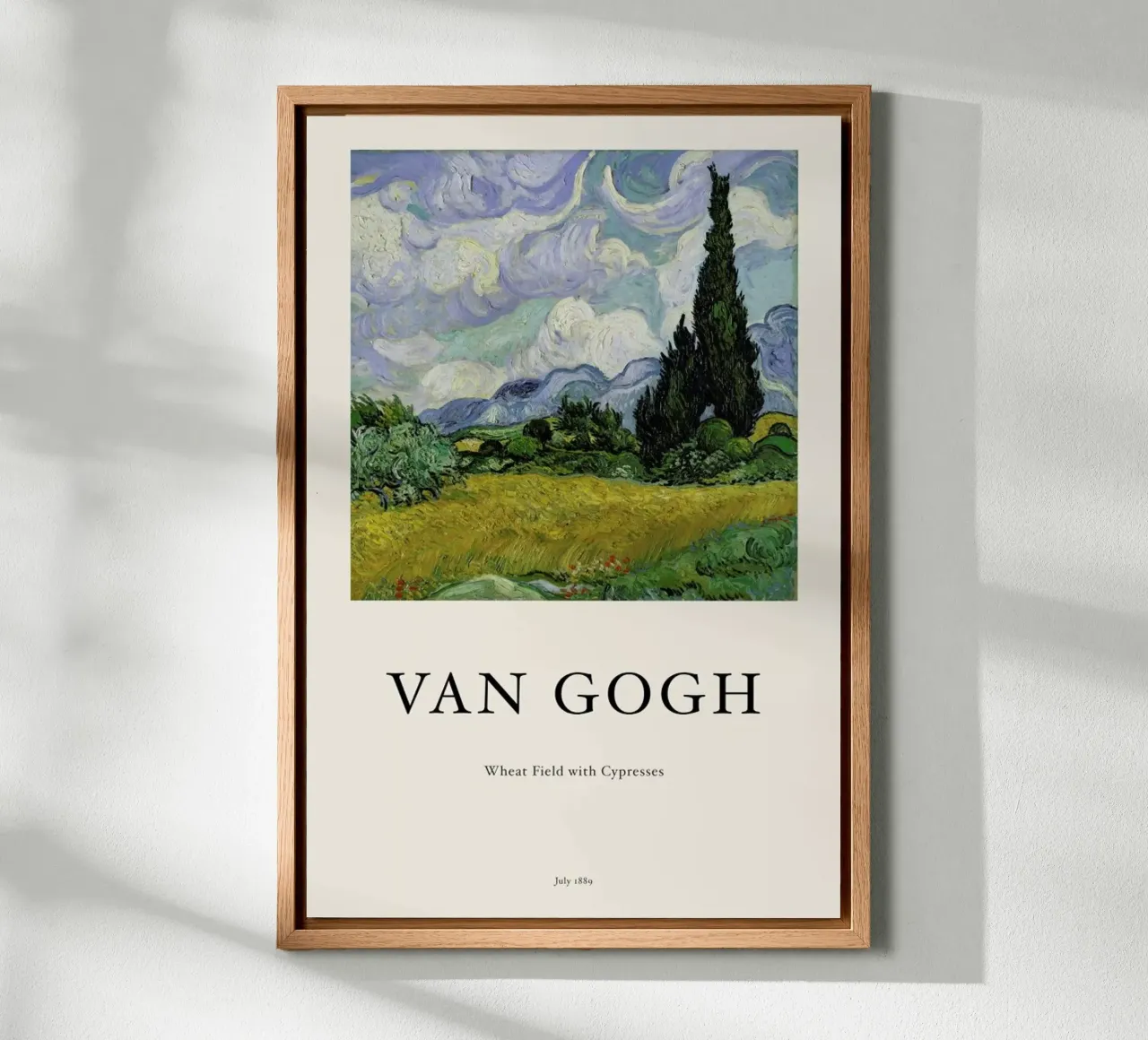 van Gogh - Wheat Field with Cypresses alluminio dibond da Vintage by JUNIQE