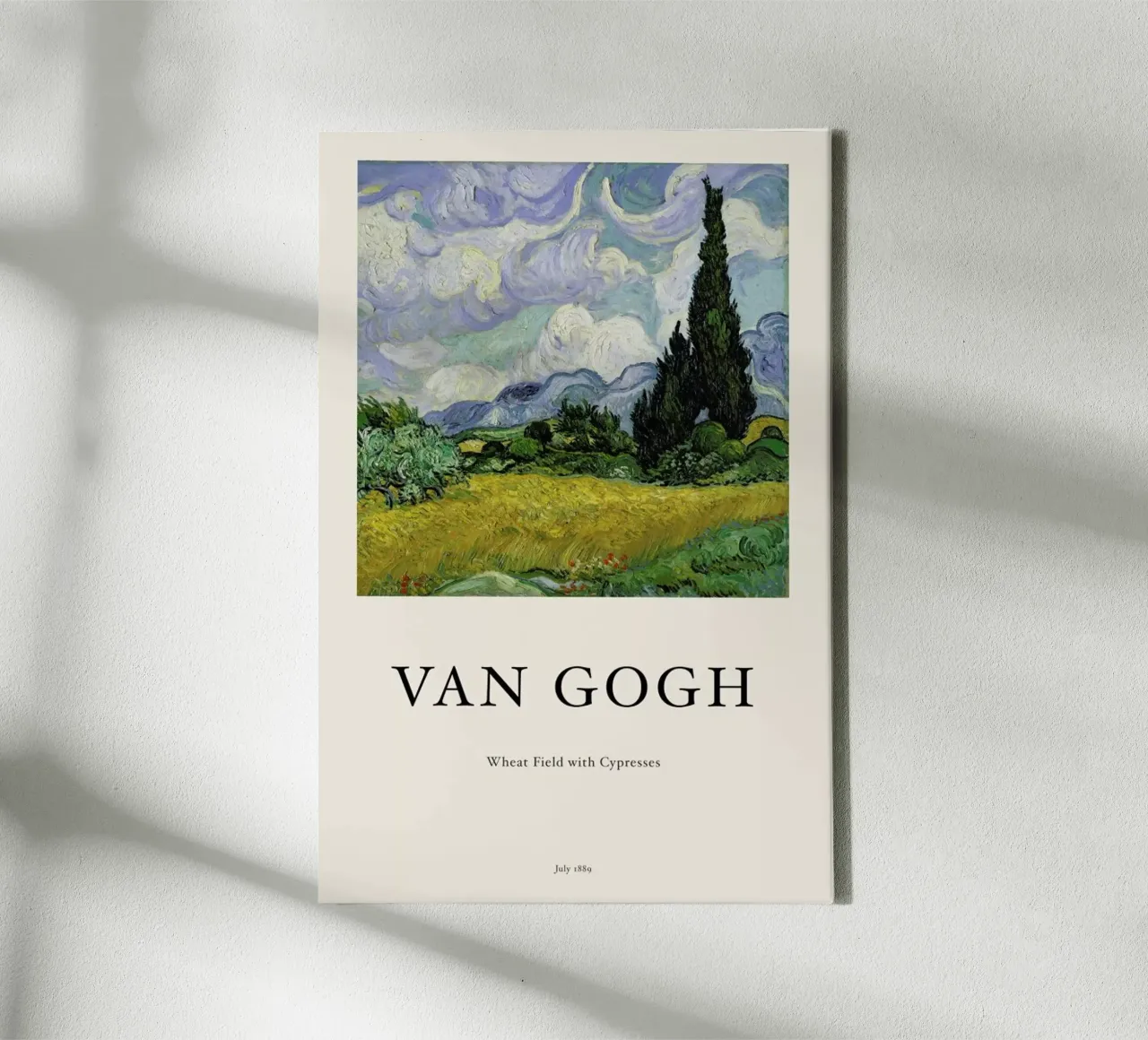 van Gogh - Wheat Field with Cypresses tela da Vintage by JUNIQE
