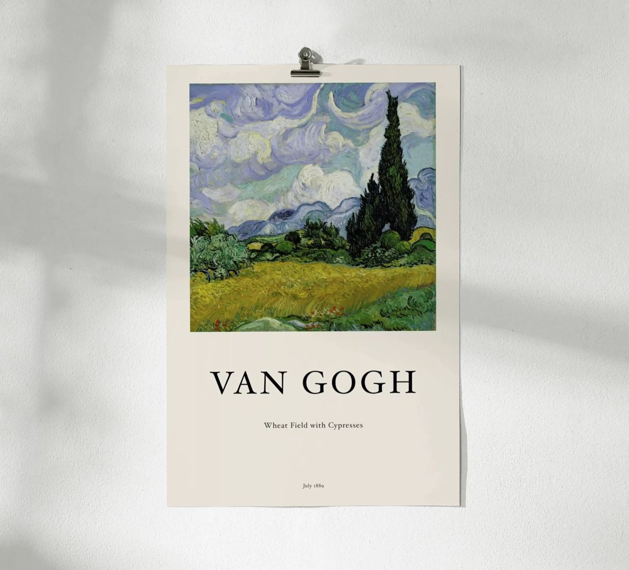 van Gogh - Wheat Field with Cypresses Poster von Vintage by JUNIQE