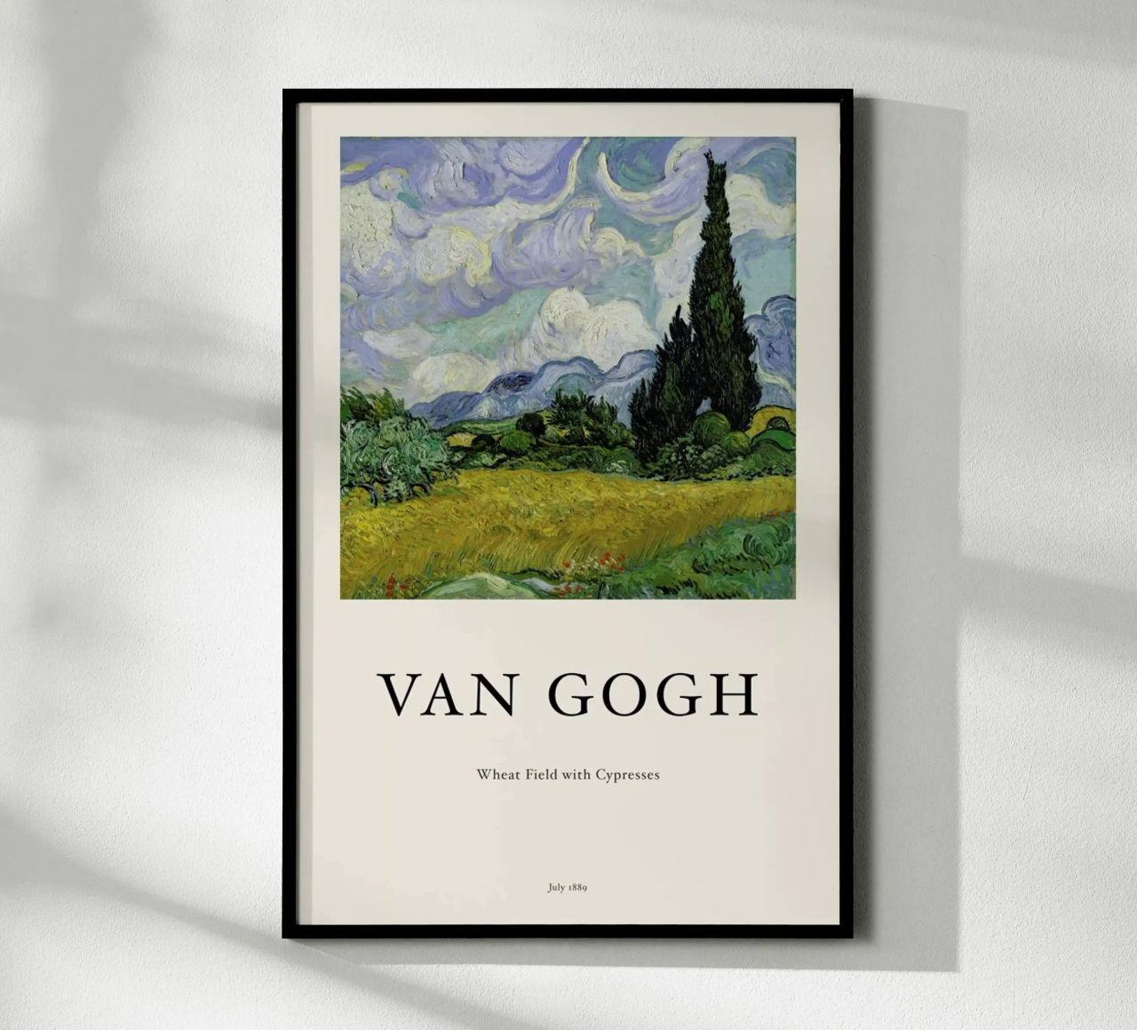 van Gogh - Wheat Field with Cypresses Poster von Vintage by JUNIQE