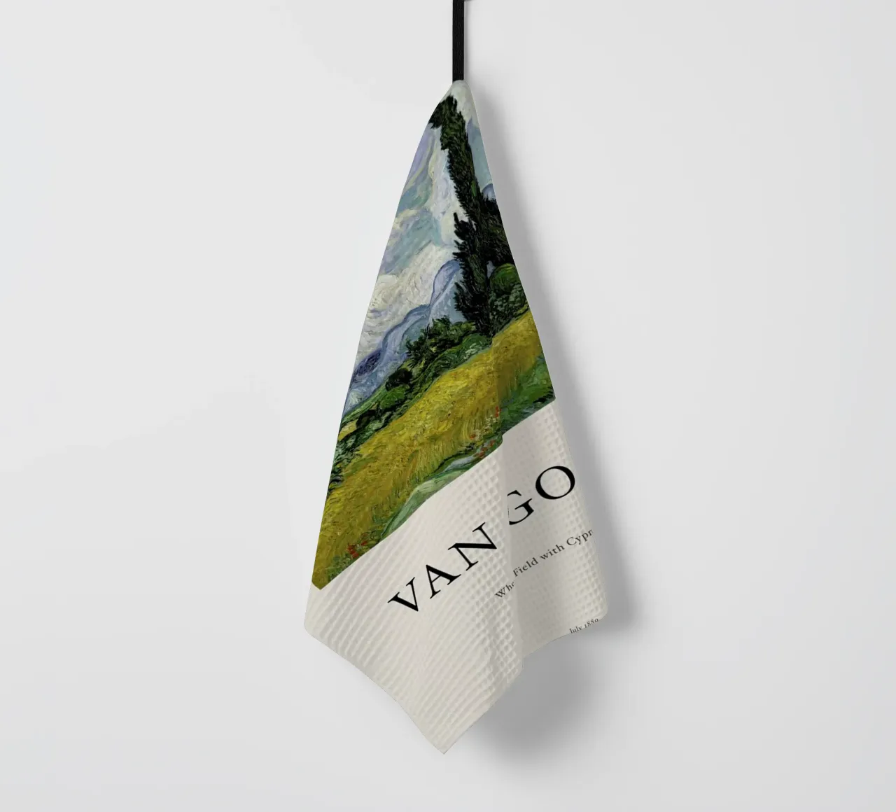 van Gogh - Wheat Field with Cypresses canovaccio da cucina da Vintage by JUNIQE