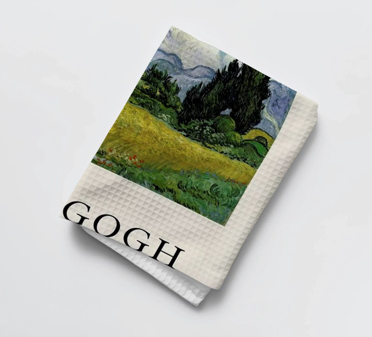van Gogh - Wheat Field with Cypresses Geschirrtuch von Vintage by JUNIQE