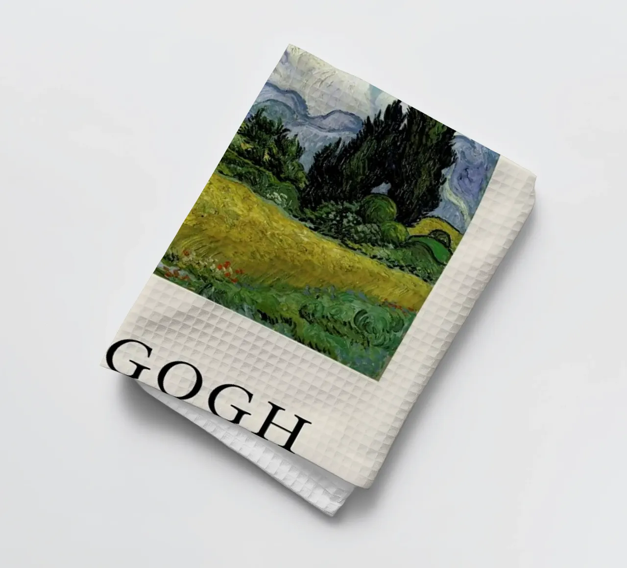 van Gogh - Wheat Field with Cypresses canovaccio da cucina da Vintage by JUNIQE