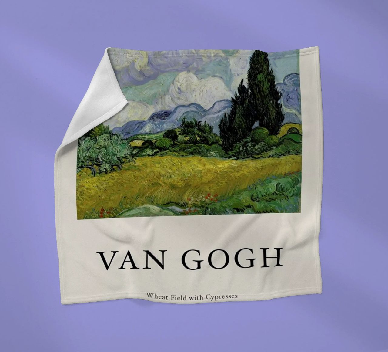 van Gogh - Wheat Field with Cypresses Fleecedecke von Vintage by JUNIQE
