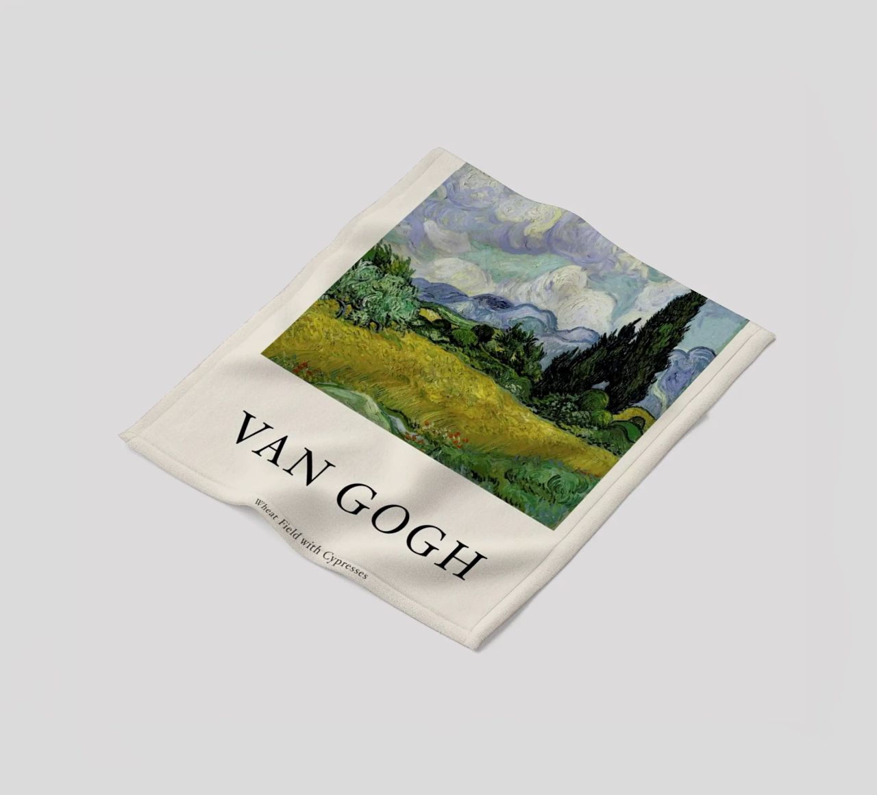 van Gogh - Wheat Field with Cypresses Fleecedecke von Vintage by JUNIQE