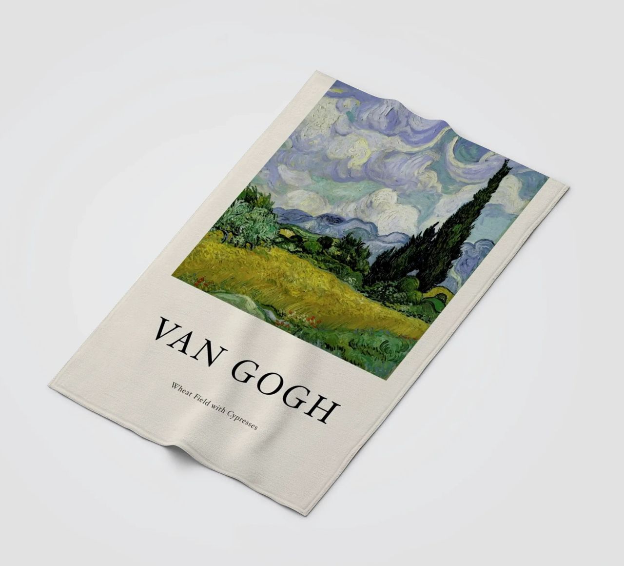 van Gogh - Wheat Field with Cypresses Fleecedecke von Vintage by JUNIQE