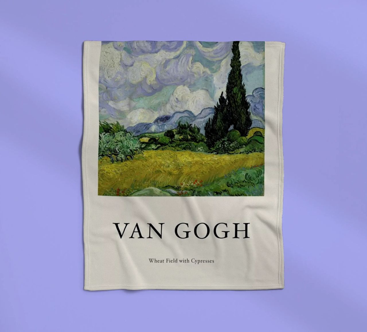 van Gogh - Wheat Field with Cypresses Fleecedecke von Vintage by JUNIQE