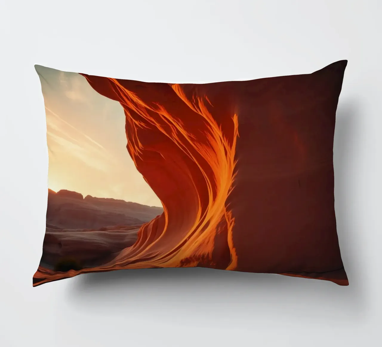 Il tramonto illumina le curve delle formazioni di arenaria cuscino da DesignDoodle