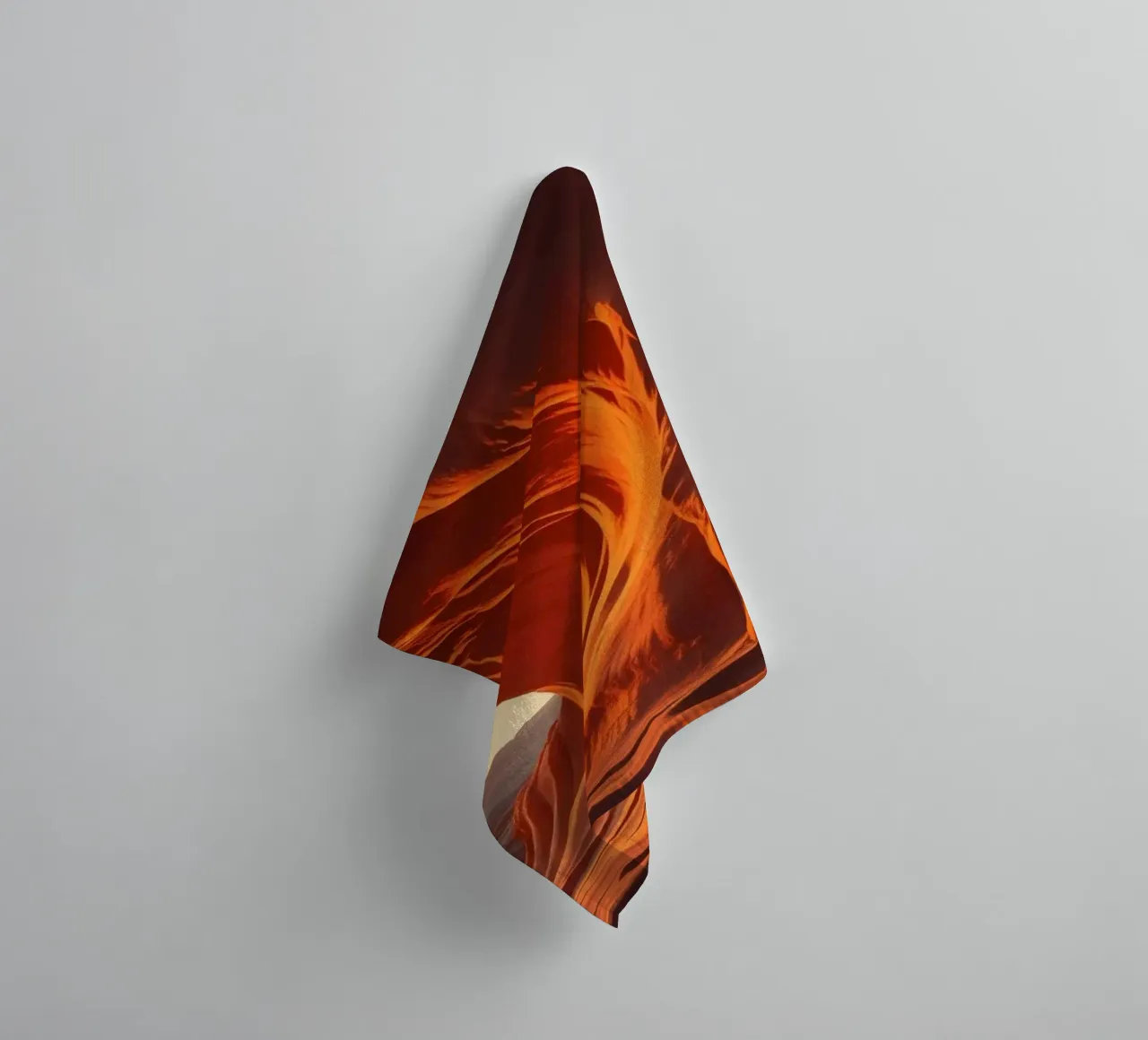 Sunset illuminates the curves of the sandstone formations towel by DesignDoodle
