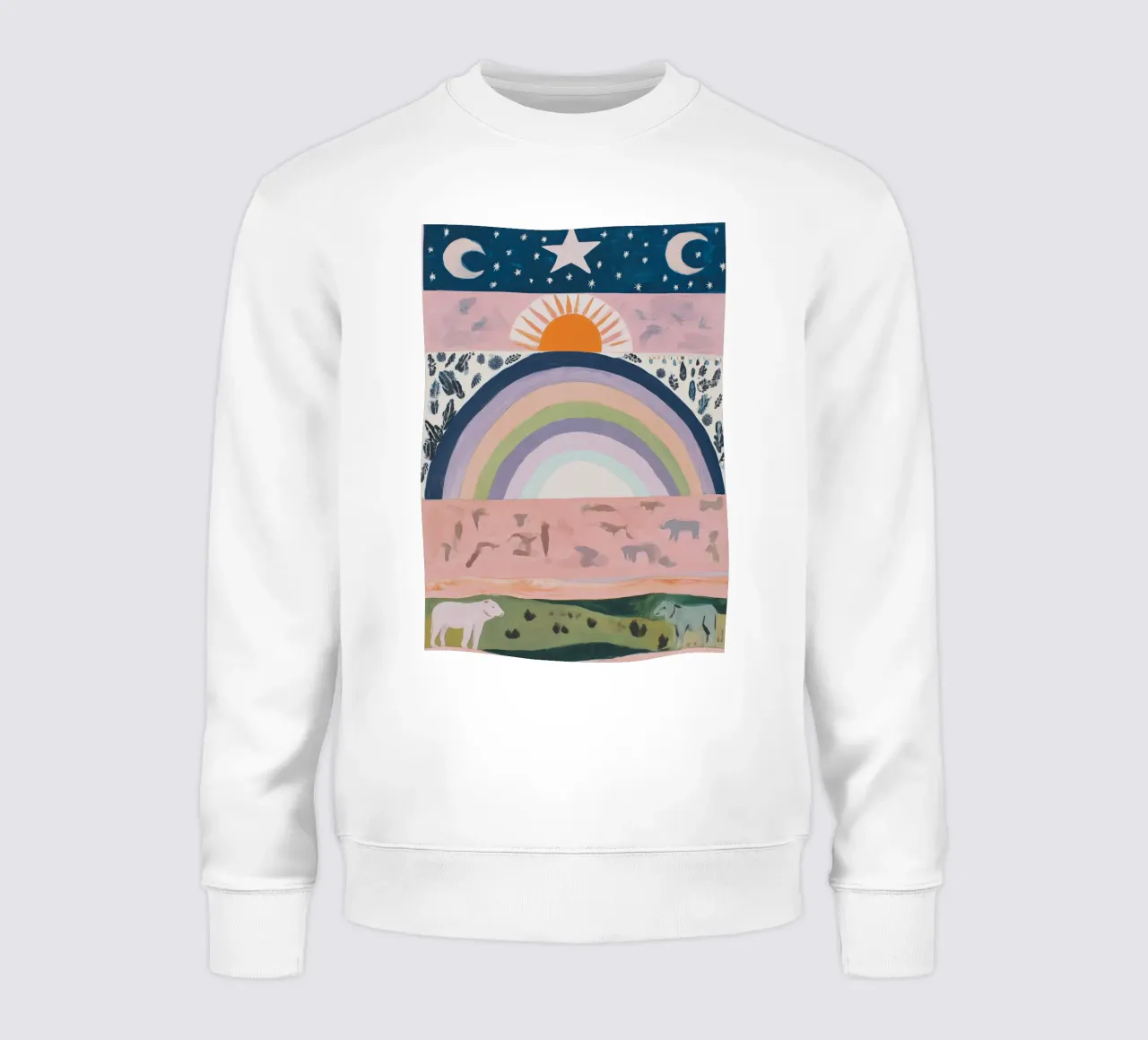 Stampa arcobaleno Boho felpa da Boheme