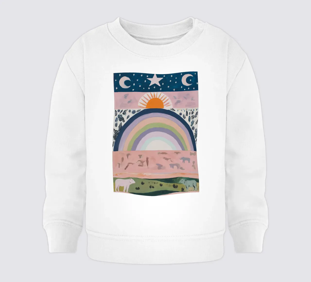 Stampa arcobaleno Boho felpa neonato da Boheme