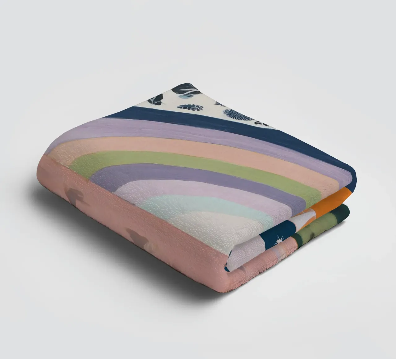 Boho Regenboog Print badhanddoek van Boheme