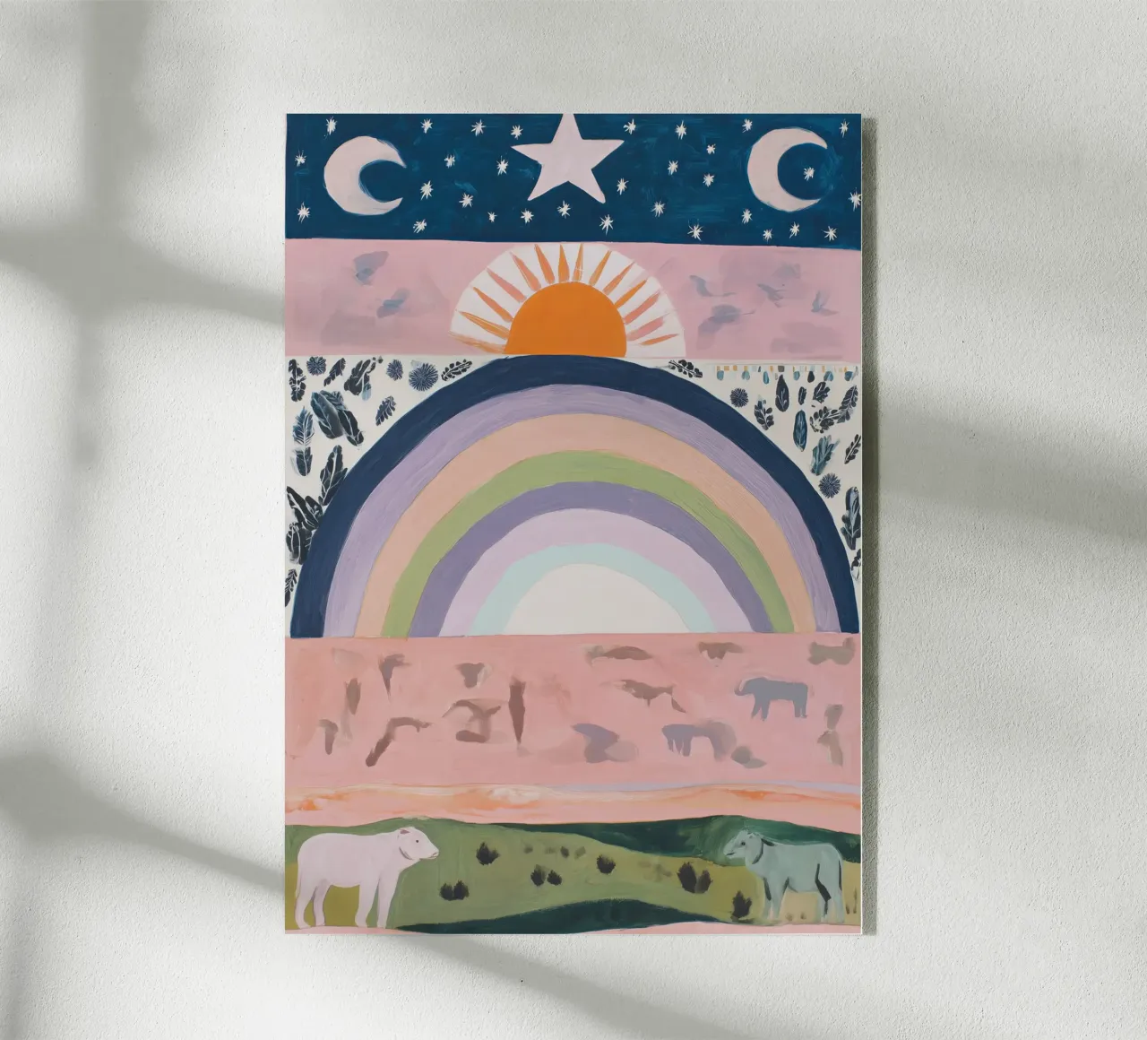 Boho Rainbow Print metacrilato de Boheme