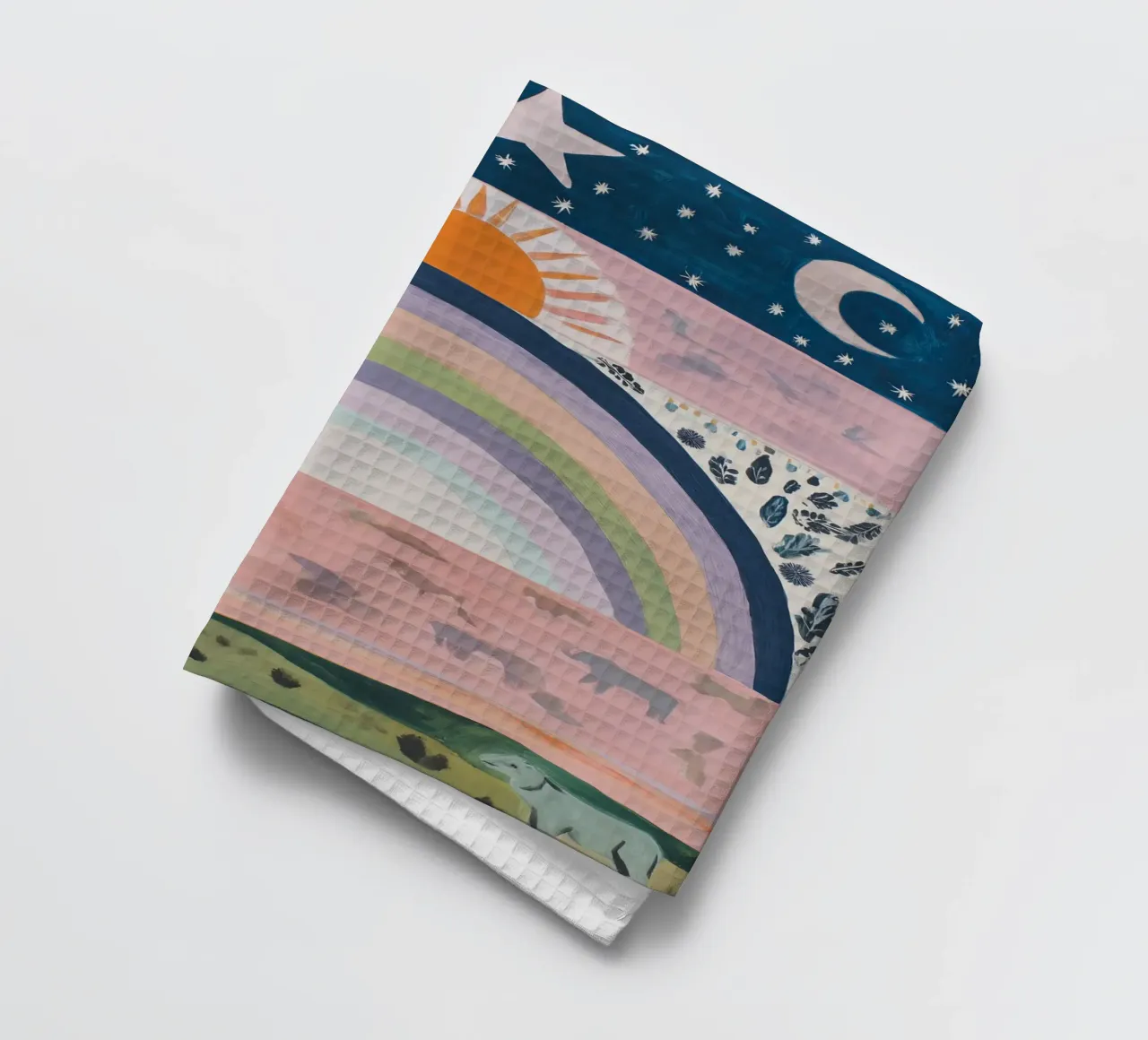Boho Regenboog Print theedoek van Boheme