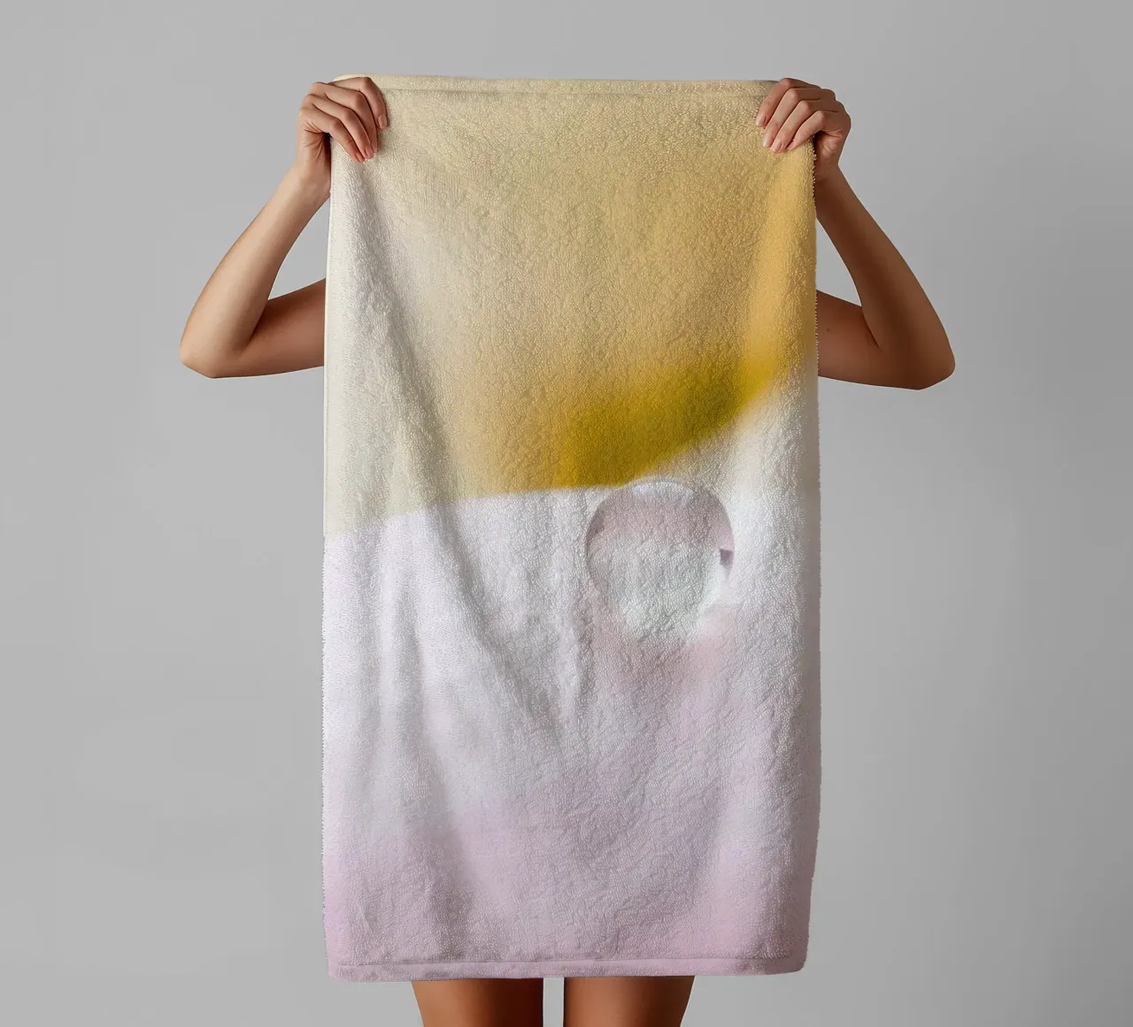 Morning dew rests on a delicate petal of a flower in soft towel by DesignDoodle