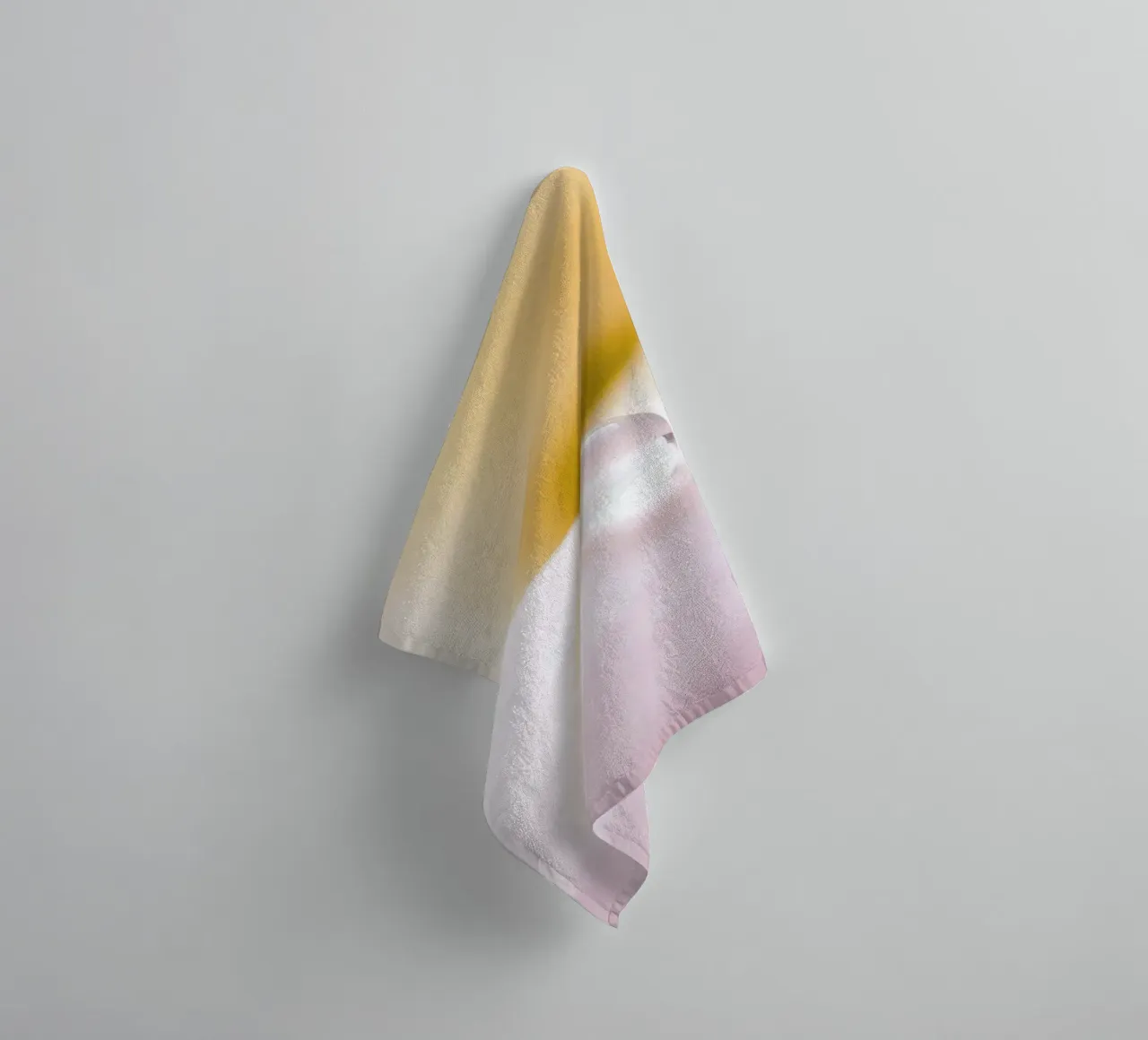 Morning dew rests on a delicate petal of a flower in soft towel by DesignDoodle