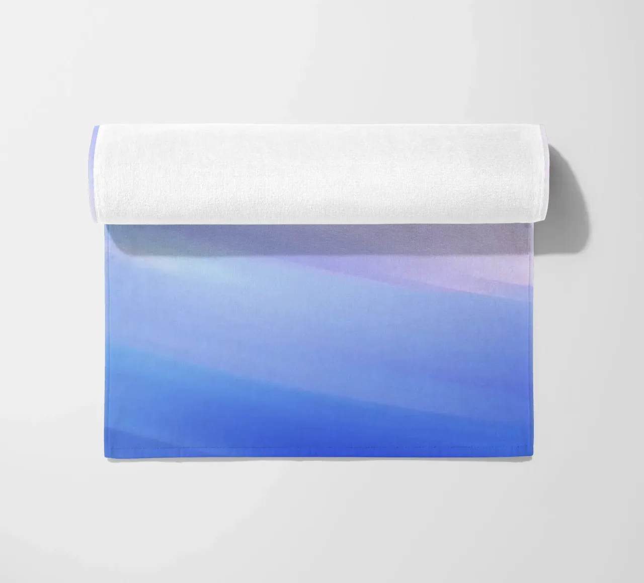 Abstract swirl of blue and pink colors creating a dreamy art beach towel by DesignDoodle