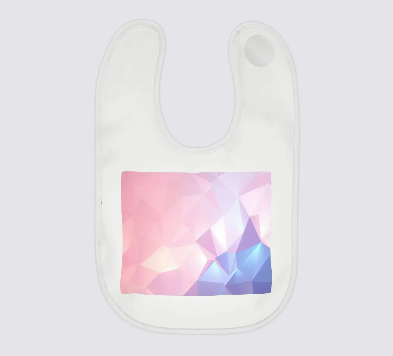 geometric pattern with soft pastels creating calming atmosph baby bib by DesignDoodle