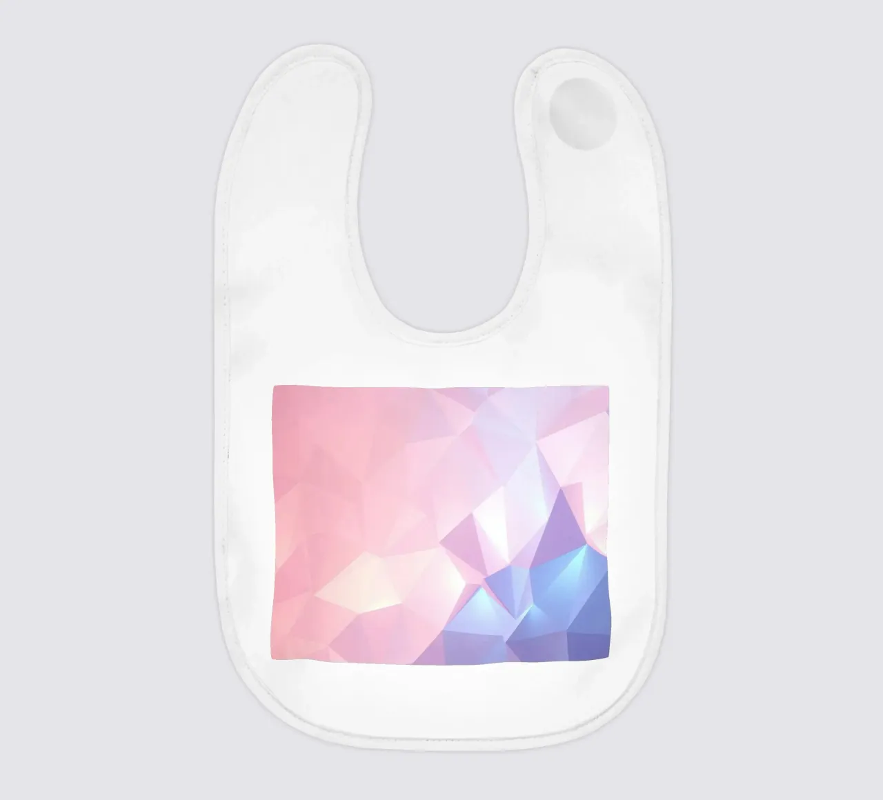 geometric pattern with soft pastels creating calming atmosph baby bib by DesignDoodle