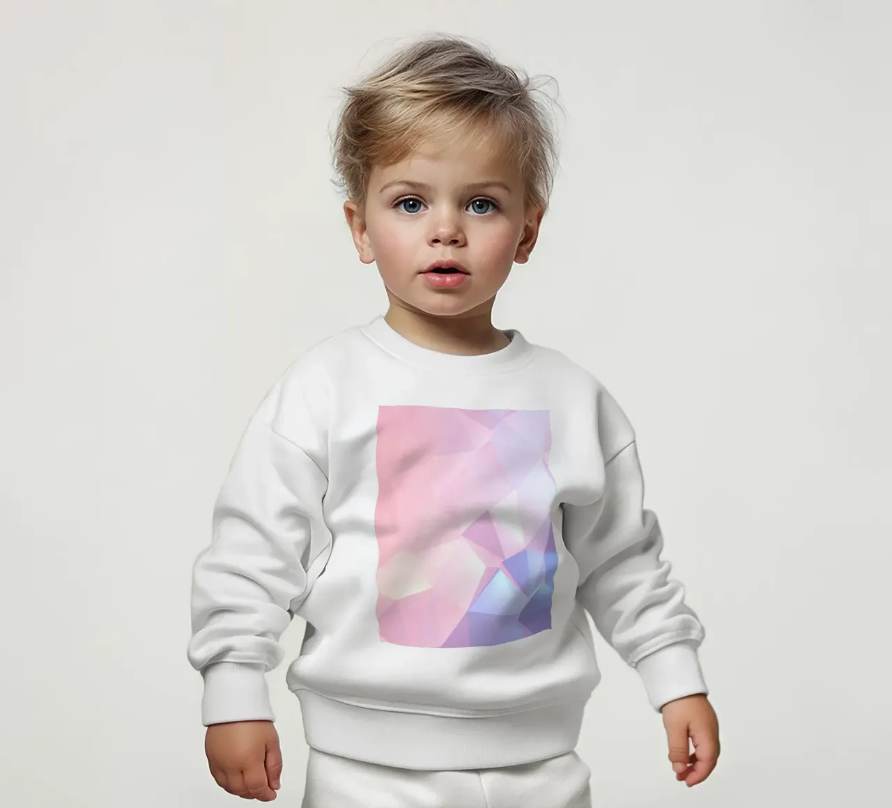 geometric pattern with soft pastels creating calming atmosph baby sweatshirt by DesignDoodle